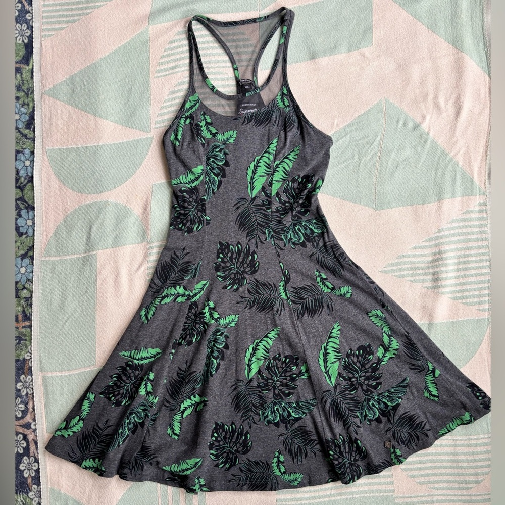 Superdry Racerback Jersey Jungle Print Fit-and-flare Dress